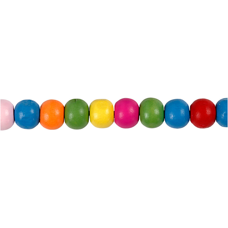 Load image into Gallery viewer, Creativ company https: www.cchobby.nl houten-kralen-d-8-mm-gatgrootte-1-5-2-mm-ca-90-div-diverse-kleuren-16-gr-1-doos
