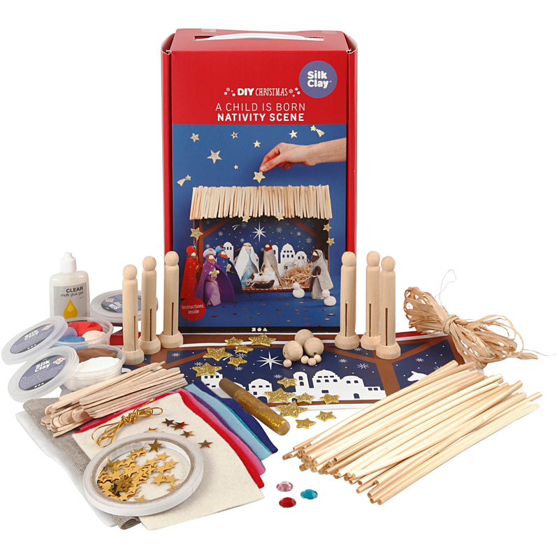Load image into Gallery viewer, Creativ company houten kerststal knutselset

