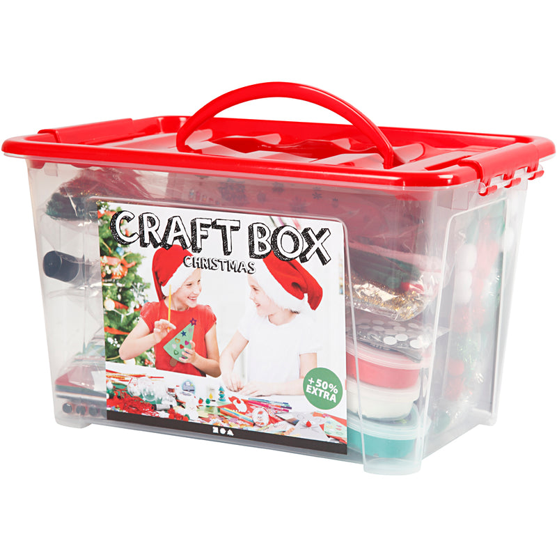 Load image into Gallery viewer, Creativ company hobbybox rood met creatieve materialen
