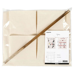 Creativ company https: www.cchobby.nl hangende-organiser-h-46-cm-b-34-cm-licht-naturel-1-stuk