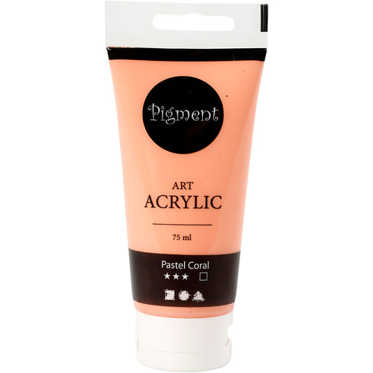 Creativ company pigment art acrylverf pastel coral, 75ml