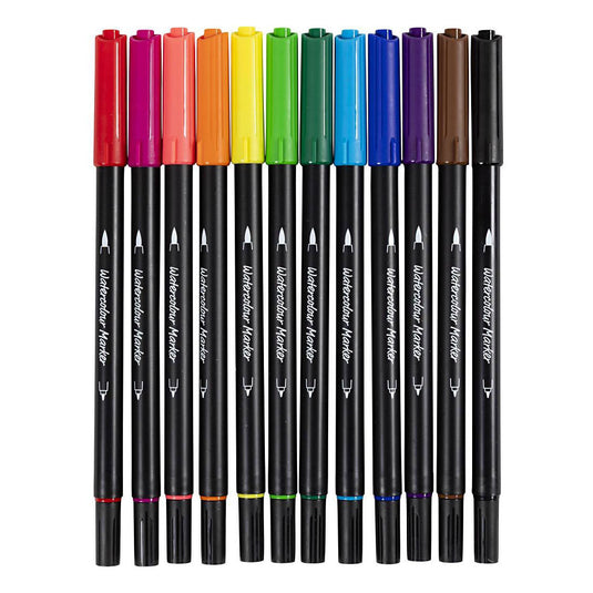 Creative company https: www.cchobby.nl aquarelmarker-lijndikte-2-4-8-mm-standaardkleuren-12-stuk-1-doos