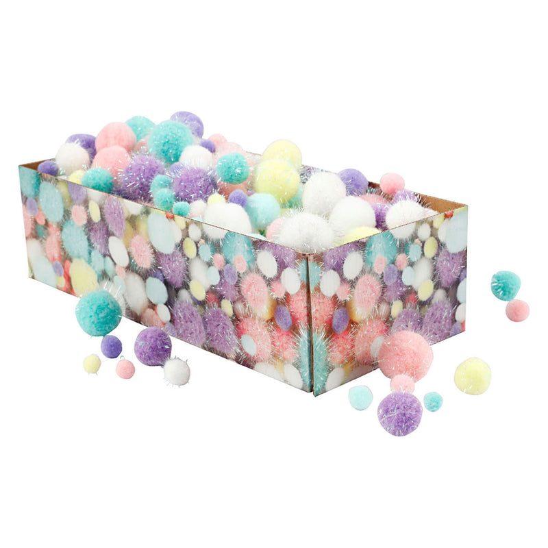 Load image into Gallery viewer, Creativ company pom-poms pastelkleuren, 400gr.
