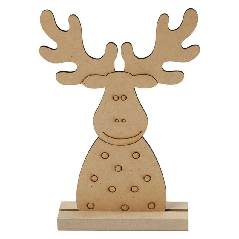 Load image into Gallery viewer, Creativ company houten kerstfiguur rendier
