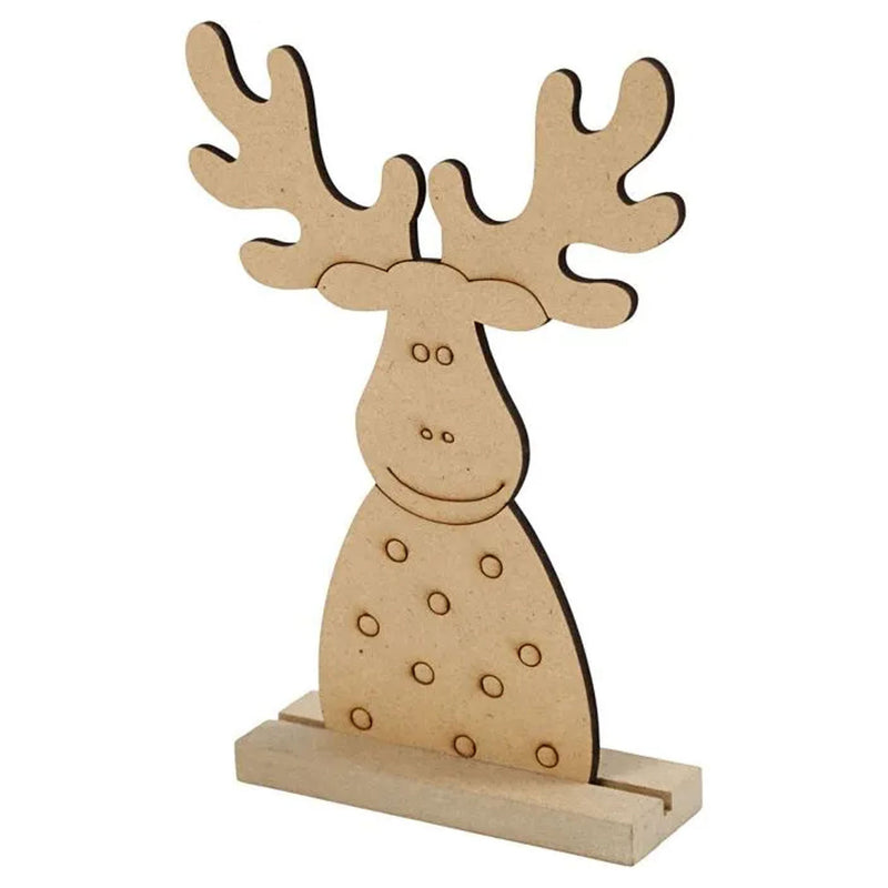 Load image into Gallery viewer, Creativ company houten kerstfiguur rendier
