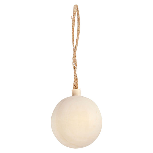 Creativ company kerstbal hanger hout, 4,8cm