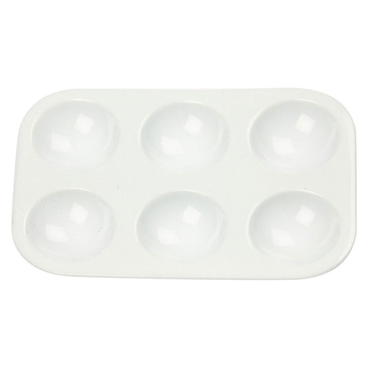 Creativ company https: www.cchobby.nl palet-rechthoekig-palet-met-6-vakken-afm-13x8-5-cm-wit-1-stuk