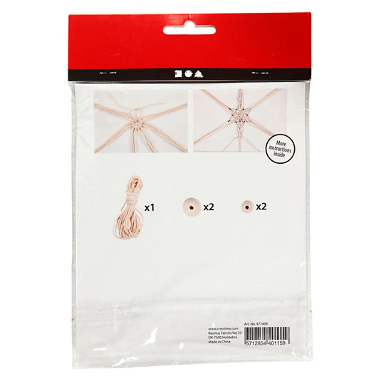 Creativ company mini creative kit macrame sneeuwvlok