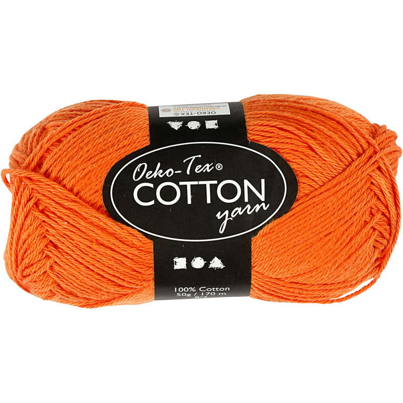 Load image into Gallery viewer, Creativ company katoengaren, oranje, 50gr, 170m
