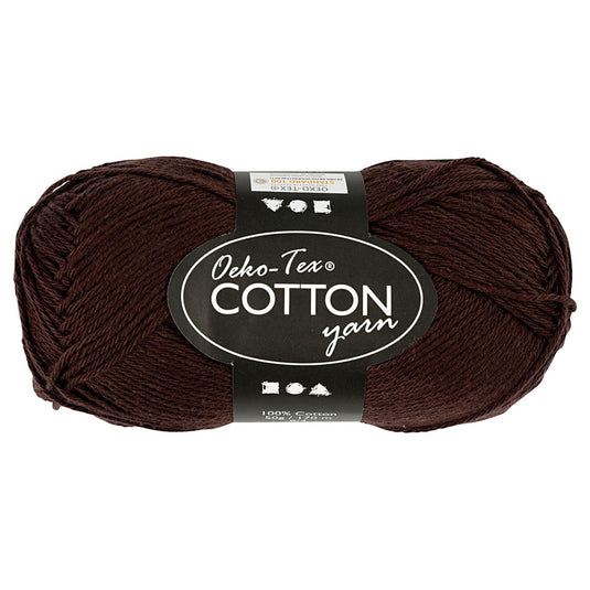 Creativ company katoengaren, donkerbruin, 50gr, 170m