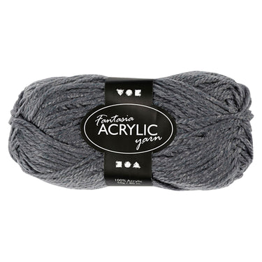 Creativ company acrylgaren, grijs, 50gr, 80m