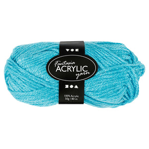 Creativ company acrylgaren, turqoise, 50gr, 80m