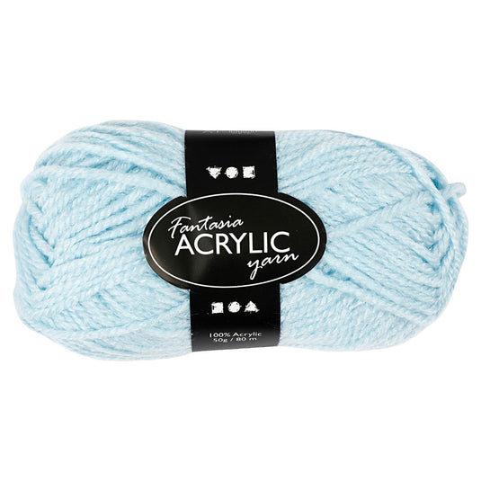 Creativ company acrylgaren, lichtblauw, 50gr, 80m