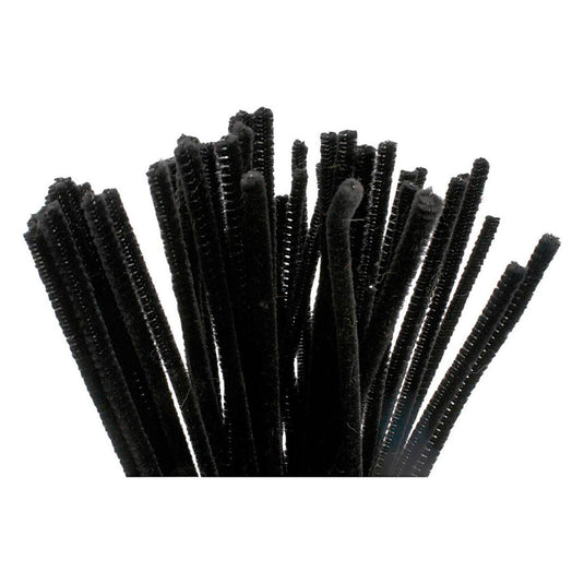 Creativ company chenille zwart 30cm, 50st.
