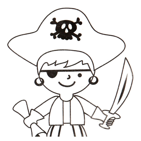 Creativ company vellen krimpfolie met motieven piraten, 4st.