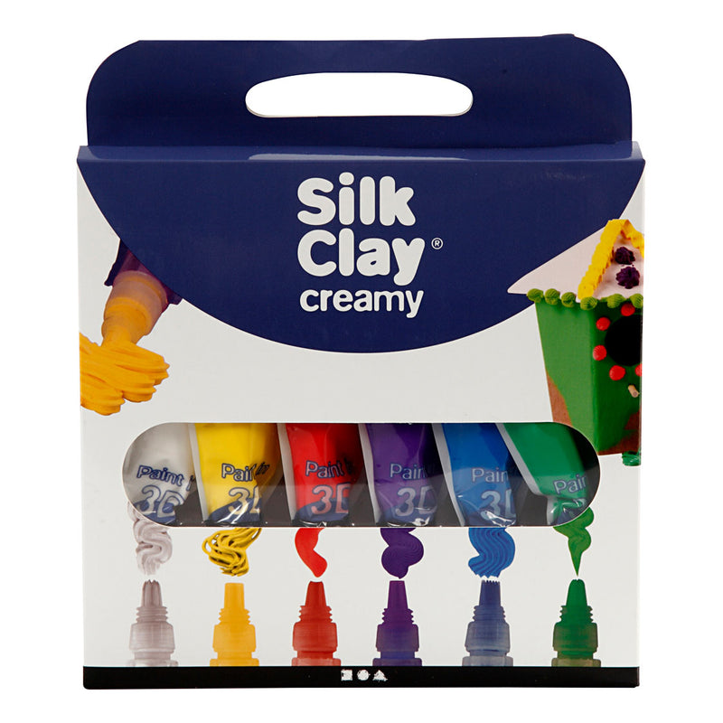 Load image into Gallery viewer, Creativ company silk clay creamy standaard kleuren, 6x35ml
