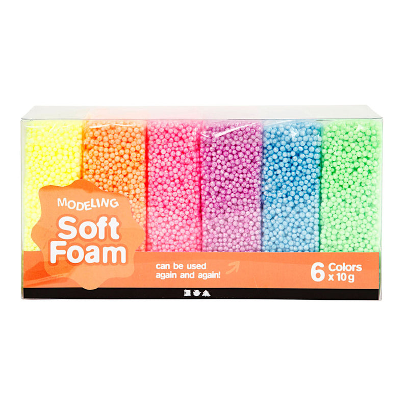 Load image into Gallery viewer, Creativ company soft foam clay neon kleuren, 6x10gr.
