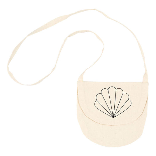 Creativ company schoudertas katoen oesterschelp, 15x14cm
