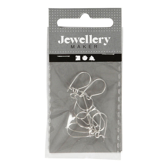 Creativ company http: www.cchobby.nl oorbellen-l-15-mm-verzilverd-10-stuk-1-doos