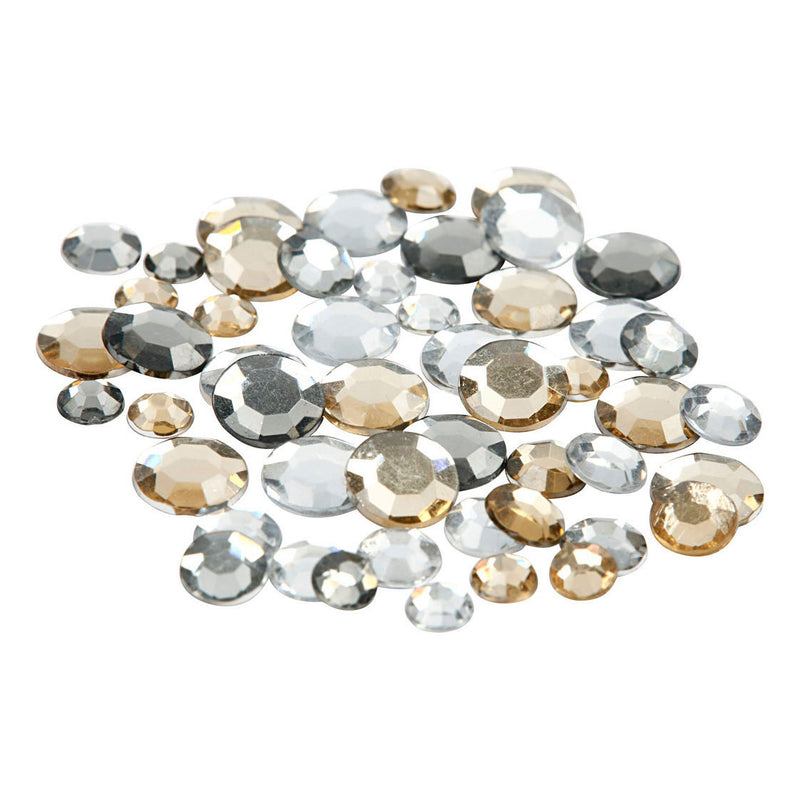 Load image into Gallery viewer, Creativ company strassstenen gouden flans rond divers, 360st.
