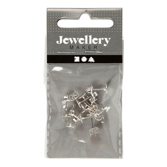 Creativ company http: www.cchobby.nl oorstekers-l-13-mm-verzilverd-10-stuk-1-doos