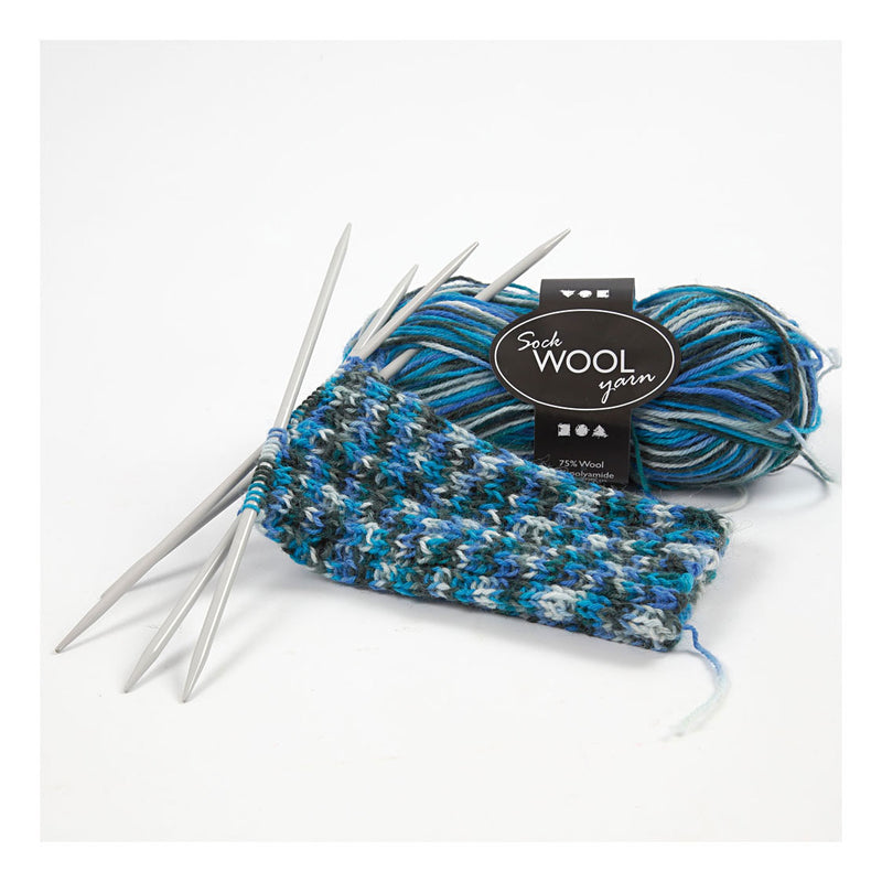 Load image into Gallery viewer, Creativ company sokkengaren blauw turquoise, 200cm
