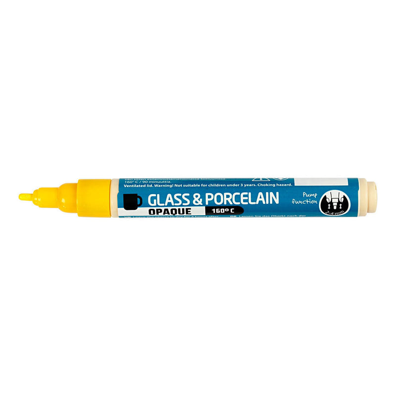 Load image into Gallery viewer, Creativ company glas- en porseleinstift dekkend - geel
