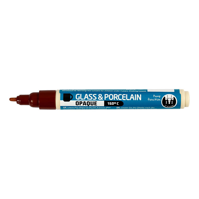 Load image into Gallery viewer, Creativ company glas- en porseleinstift dekkend - bruin
