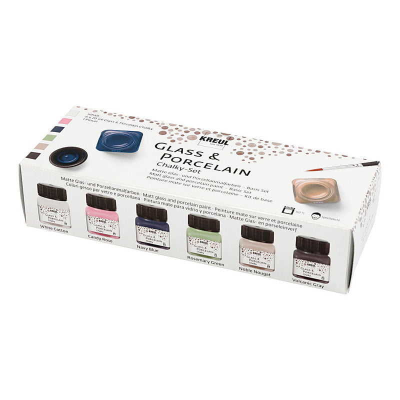 Load image into Gallery viewer, Creativ company kreul glas- en porseleinverf chalky set 6x20 ml
