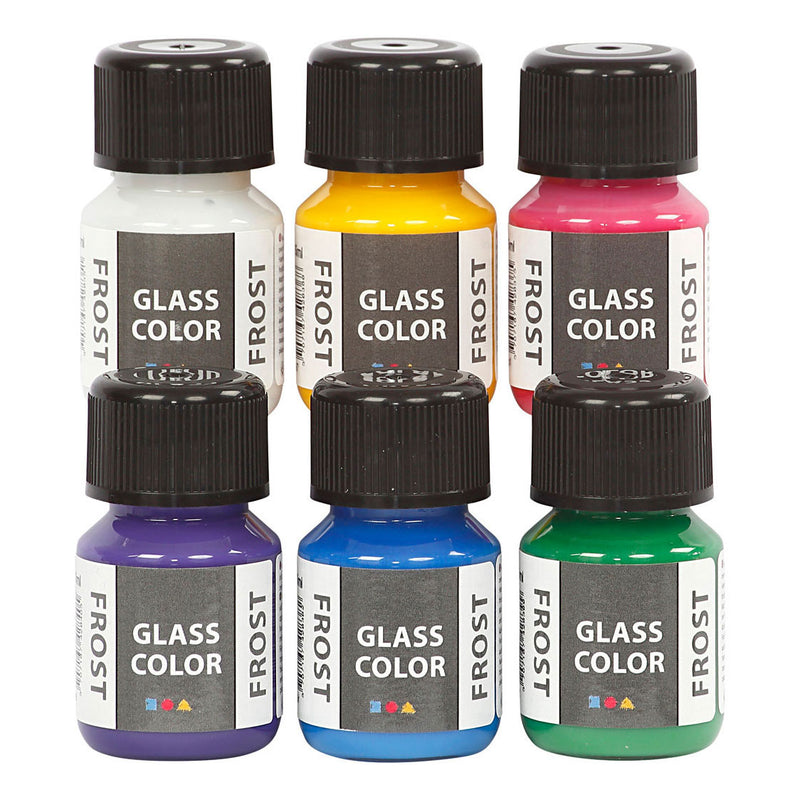 Load image into Gallery viewer, Creativ company glass color frost glasverf kleur, 6x30ml
