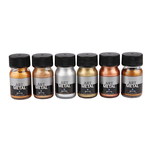 Creativ company hobbyverf metallic kleuren, 6x30ml
