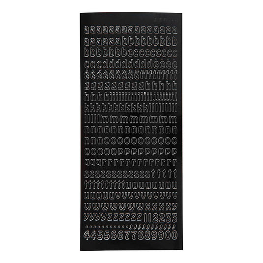 Creativ company stickers kleine letters klein zwart, 1 vel