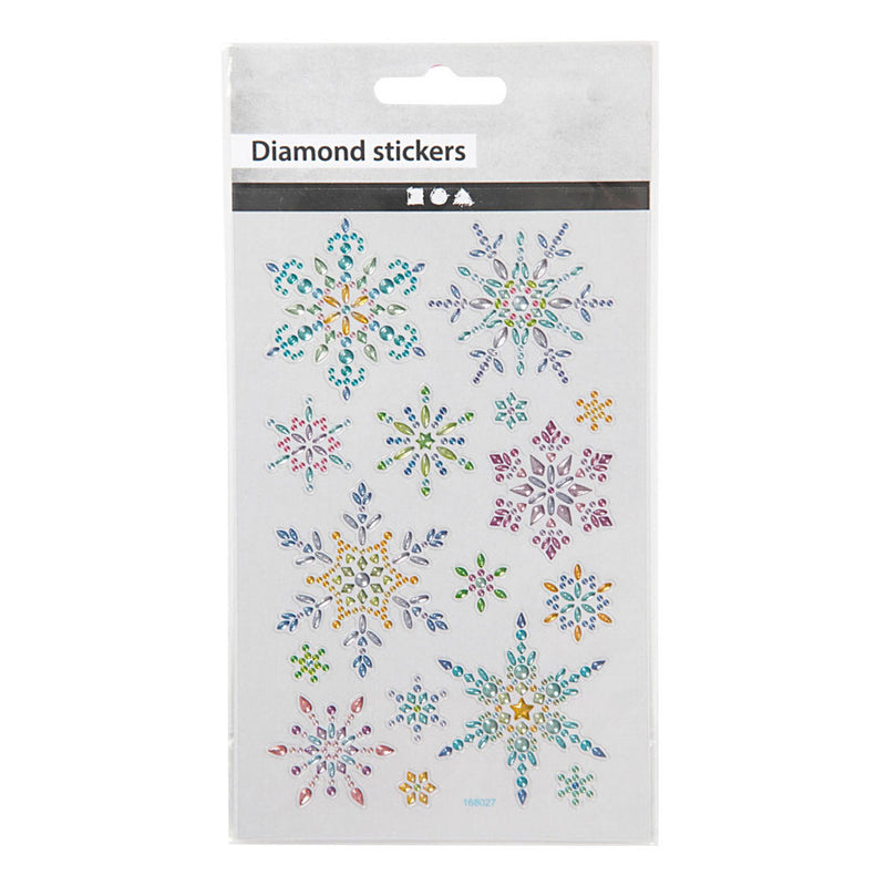 Load image into Gallery viewer, Creativ company diamond stickers - ijskristallen - winter thema stickers - zelfklevende strass stickers - luxe glitter knutselstickers - creatieve versiering - 1 vel
