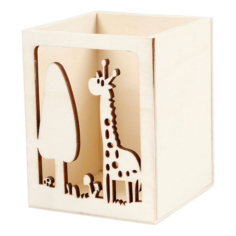 Load image into Gallery viewer, Creativ company houten pennenbakje giraffe
