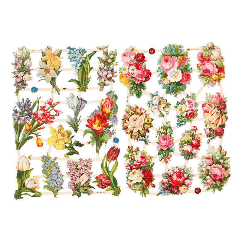Load image into Gallery viewer, Creativ company vintage plaatjes lentebloemen, 2 vellen
