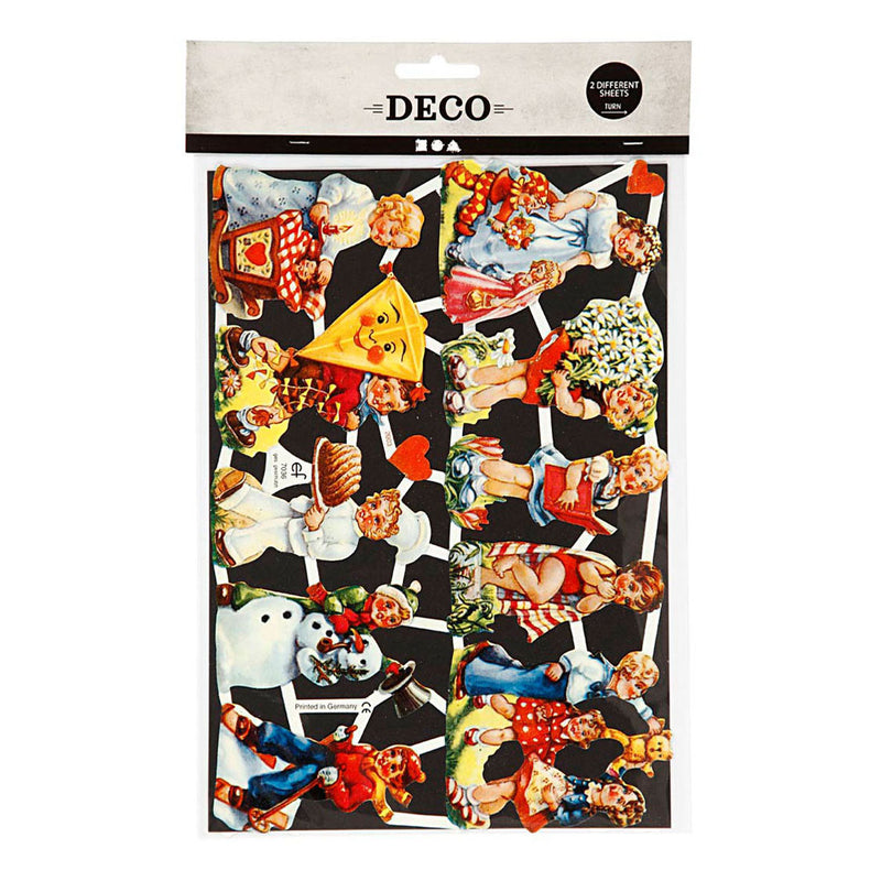 Load image into Gallery viewer, Creativ company vintage plaatjes nostalgische kinderen, 2 vellen
