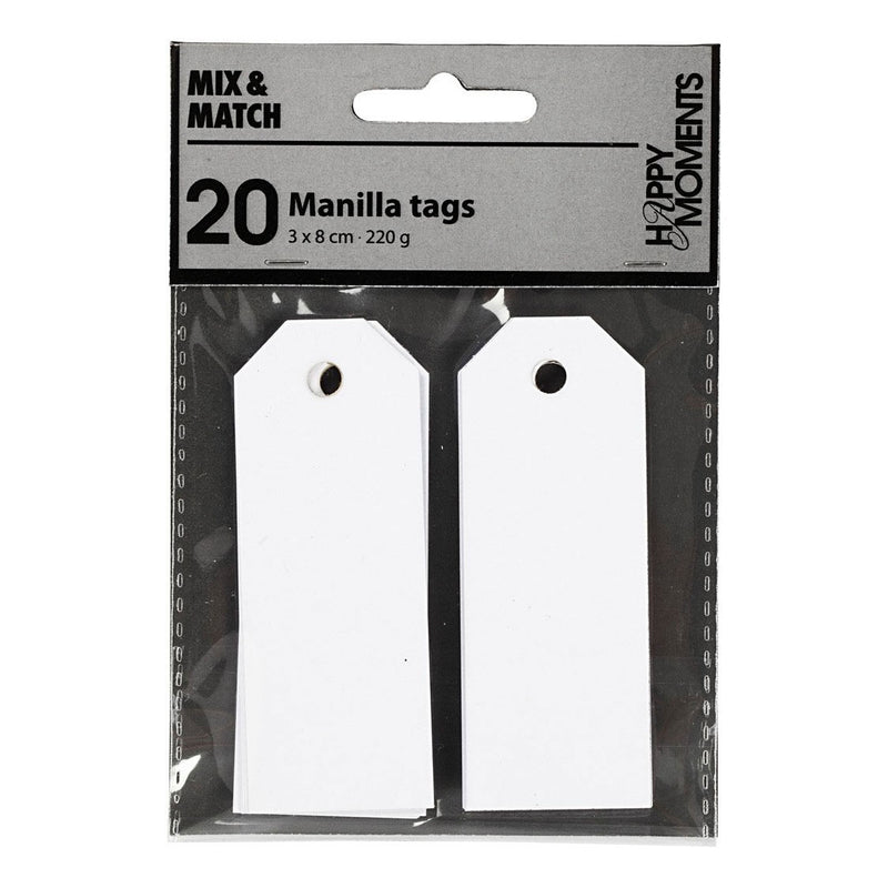 Load image into Gallery viewer, Creativ company manilla labels wit , 20st.
