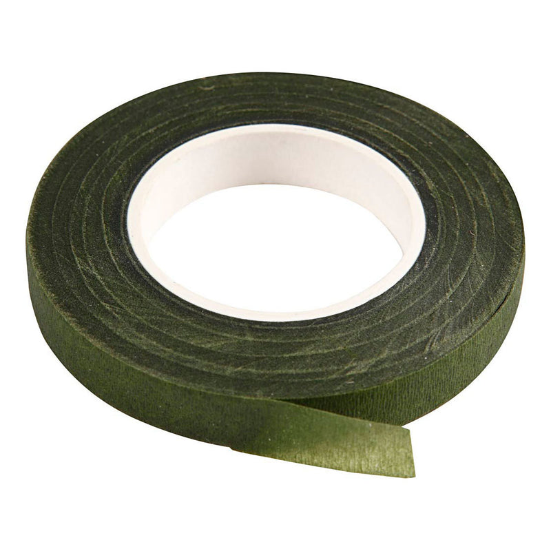 Load image into Gallery viewer, Creativ company http: www.cchobby.nl floral-tape-b-12-mm-donkergroen-27-m-1-rol
