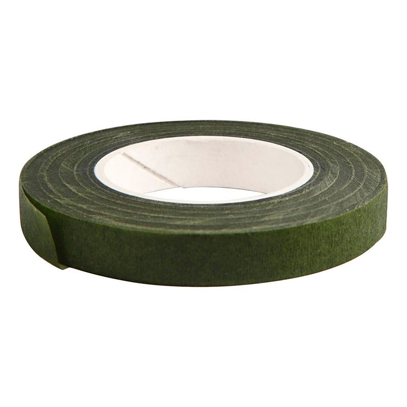 Load image into Gallery viewer, Creativ company http: www.cchobby.nl floral-tape-b-12-mm-donkergroen-27-m-1-rol
