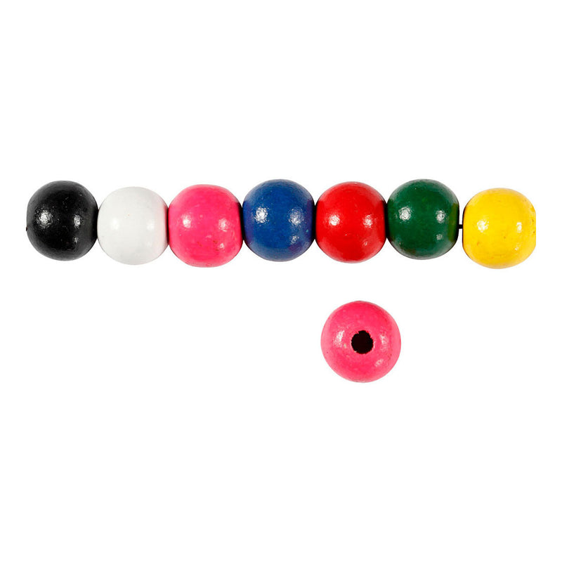 Load image into Gallery viewer, Creativ company https: www.cchobby.nl houten-kralen-d-10-mm-gatgrootte-3-mm-ca-70-div-diverse-kleuren-20-gr-1-doos
