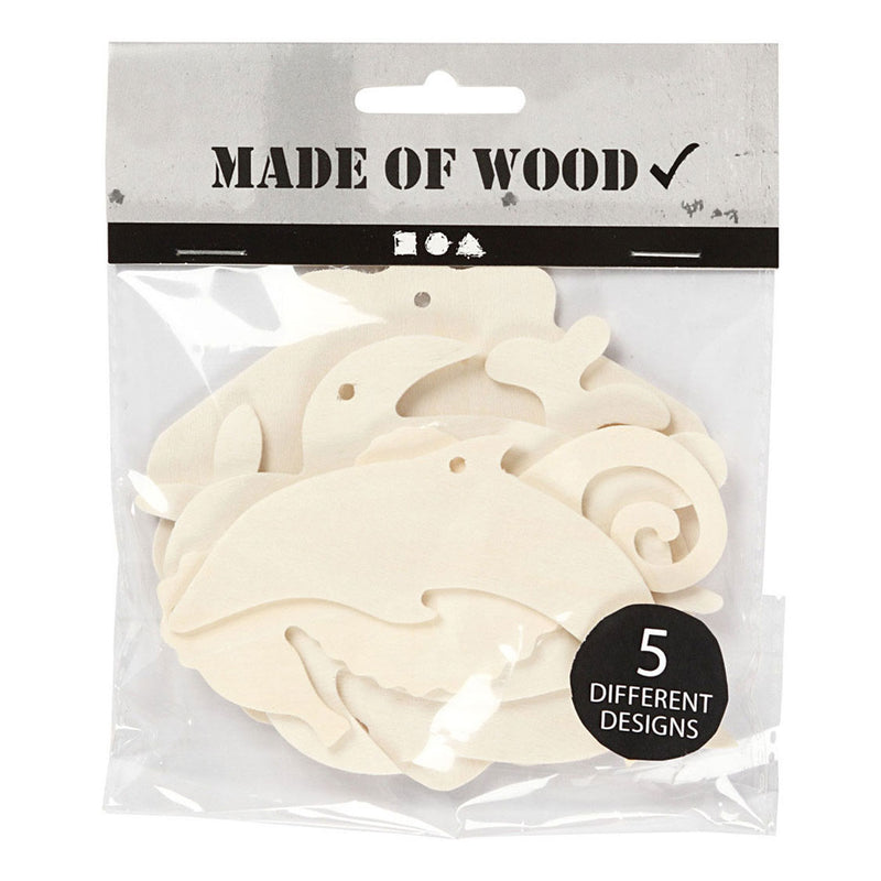 Load image into Gallery viewer, Creativ company houten zeedieren met ophangoog
