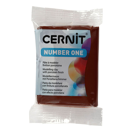 Creativ company cernit boetseerklei bruin, 56 gram