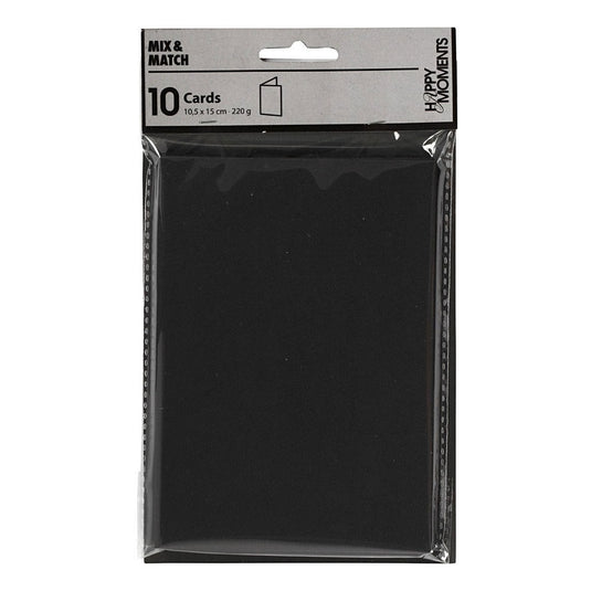 Creativ company kaarten zwart 10,5x15cm, 10st.