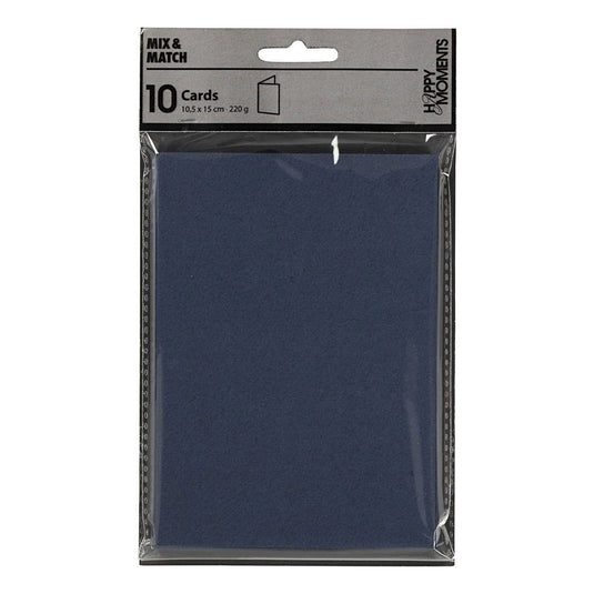 Creativ company kaarten blauw 10,5x15cm, 10st.
