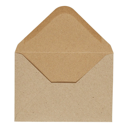 Creativ company enveloppen, afmeting envelop 11,5x16 cm, 110 gr, naturel, 10 stuk 1 doos
