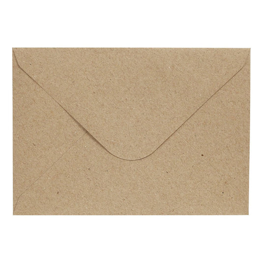 Creativ company enveloppen, afmeting envelop 11,5x16 cm, 110 gr, naturel, 10 stuk 1 doos