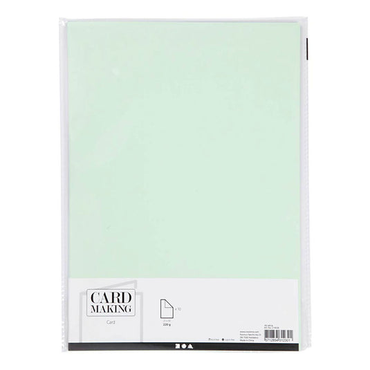 Creativ company karton, a4, vel 210x297 mm, 220 gr, lichtgroen, 10 stuk 1 doos