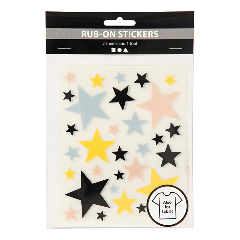 Load image into Gallery viewer, Creativ company rub-on stickers sterren, 2 vellen
