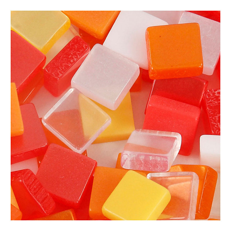 Load image into Gallery viewer, Creativ company mini mozaiek rood oranje 5x5mm, 25 gram
