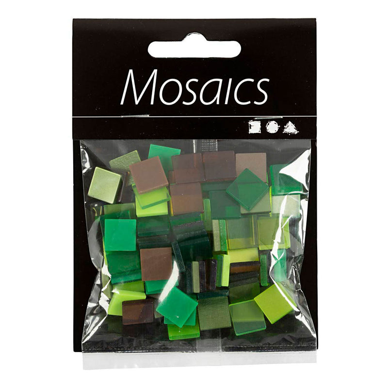 Load image into Gallery viewer, Creativ company mini mozaiek groen glitter 10x10mm, 25 gram
